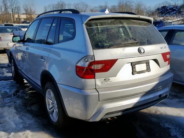 WBXPA93456WG90144 - 2006 BMW X3 3.0I SILVER photo 3