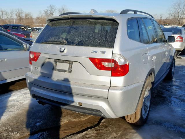 WBXPA93456WG90144 - 2006 BMW X3 3.0I SILVER photo 4