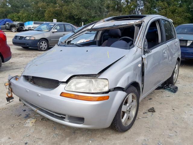 KL1TD66677B792444 - 2007 CHEVROLET AVEO BASE Күміс фото 2