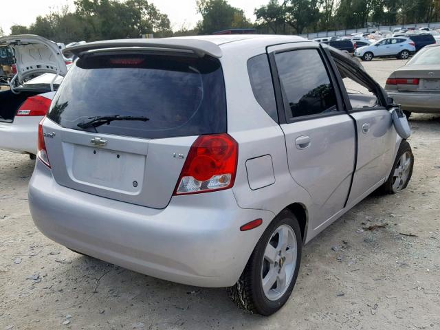 KL1TD66677B792444 - 2007 CHEVROLET AVEO BASE Күміс фото 4