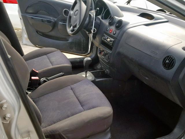 KL1TD66677B792444 - 2007 CHEVROLET AVEO BASE Күміс фото 5
