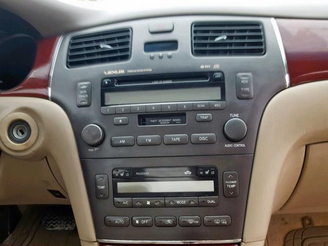 JTHBF30G820060860 - 2002 LEXUS ES 300 SILVER photo 9