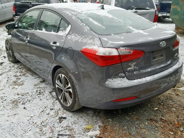 KNAFZ4A83E5078789 - 2014 KIA FORTE EX GRAY photo 3