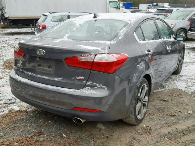 KNAFZ4A83E5078789 - 2014 KIA FORTE EX GRAY photo 4