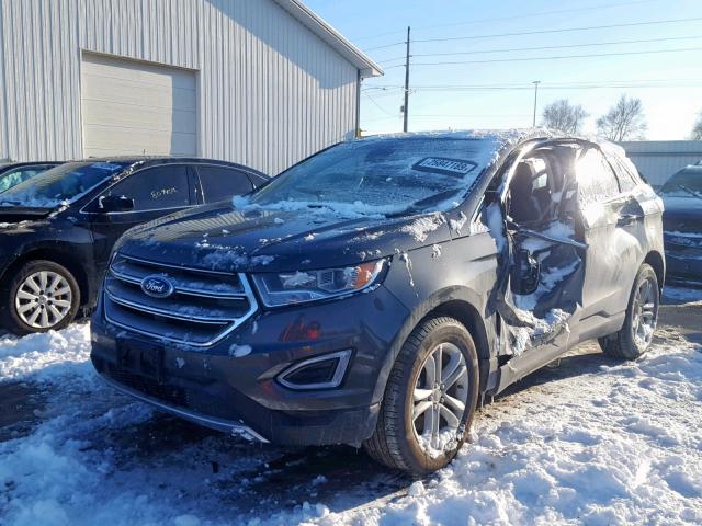 2FMPK4J80JBC06693 - 2018 FORD EDGE SEL CHARCOAL photo 2