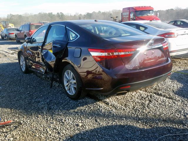 4T1BK1EB0FU170939 - 2015 TOYOTA AVALON XLE BURGUNDY photo 3