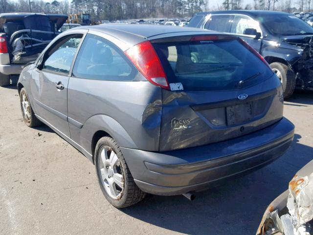 3FAFP31343R175054 - 2003 FORD FOCUS ZX3 GRAY photo 3