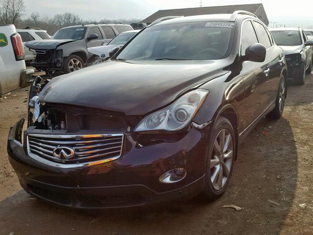 JNKAJ09F28M354324 - 2008 INFINITI EX35 BASE MAROON photo 2