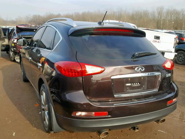 JNKAJ09F28M354324 - 2008 INFINITI EX35 BASE MAROON photo 3