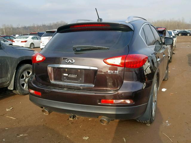 JNKAJ09F28M354324 - 2008 INFINITI EX35 BASE MAROON photo 4