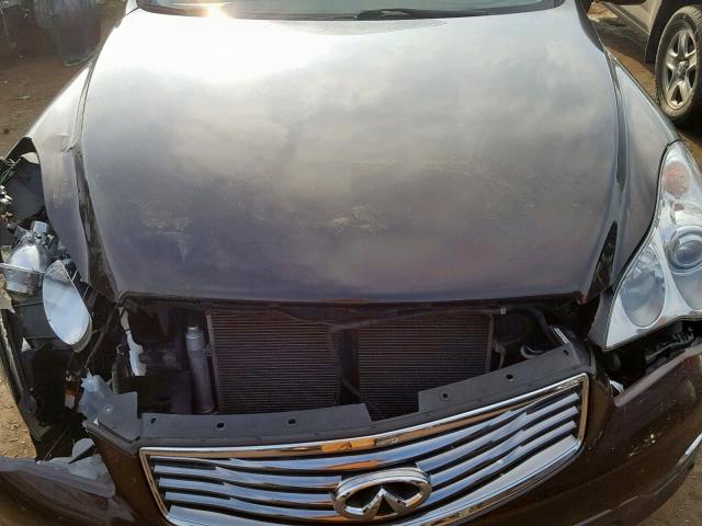 JNKAJ09F28M354324 - 2008 INFINITI EX35 BASE MAROON photo 7