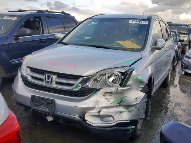 JHLRE4H79BC028305 - 2011 HONDA CR-V EXL SILVER photo 2