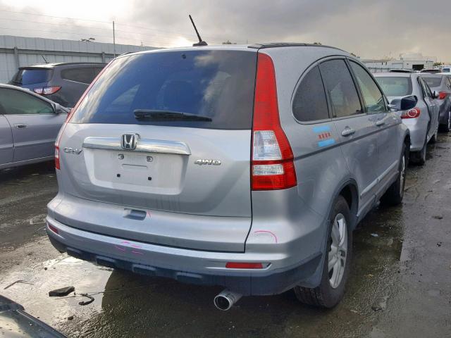 JHLRE4H79BC028305 - 2011 HONDA CR-V EXL SILVER photo 4