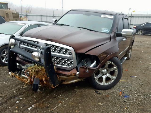 1C6RR7NT8DS573500 - 2013 RAM 1500 LARAM MAROON photo 2