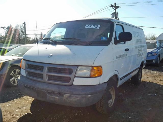 2B7HB11X3YK123039 - 2000 DODGE RAM VAN B1 WHITE photo 2