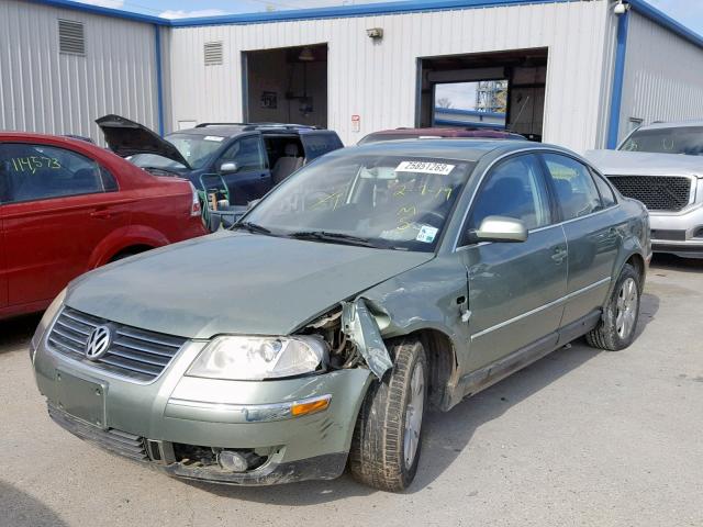 WVWRH63B62P357029 - 2002 VOLKSWAGEN PASSAT GLX მწვანე ფოტო 2