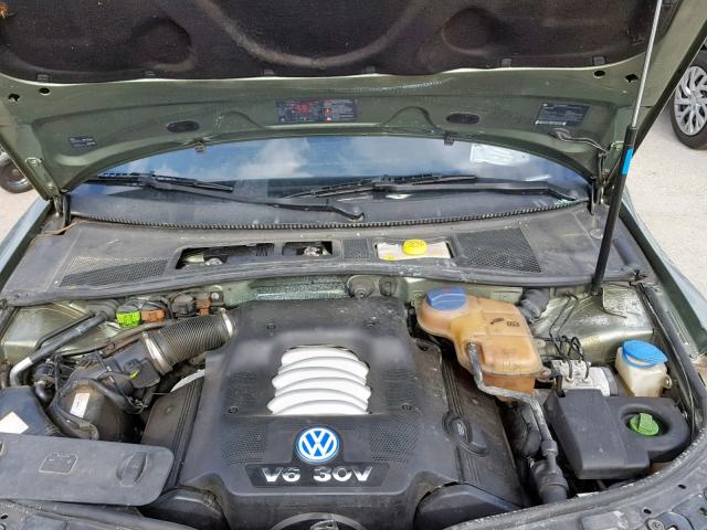 WVWRH63B62P357029 - 2002 VOLKSWAGEN PASSAT GLX მწვანე ფოტო 7