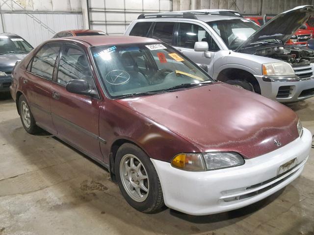 JHMEG8549NS015439 - 1992 HONDA CIVIC DX RED photo 1