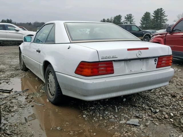 WDBFA66E9LF011060 - 1990 MERCEDES-BENZ 500 SL WHITE photo 3