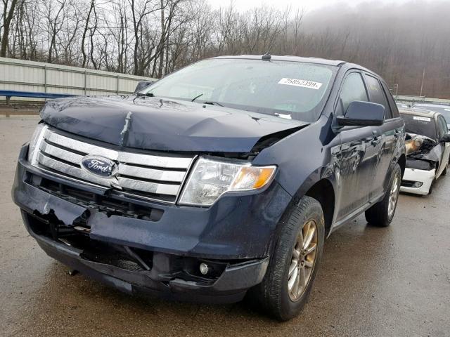 2FMDK38C39BA38101 - 2009 FORD EDGE SEL BLUE photo 2