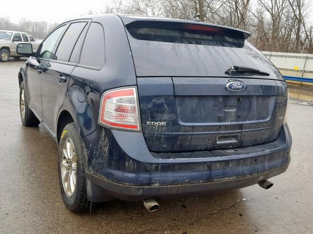 2FMDK38C39BA38101 - 2009 FORD EDGE SEL BLUE photo 3