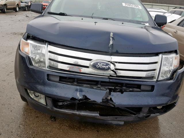 2FMDK38C39BA38101 - 2009 FORD EDGE SEL BLUE photo 7