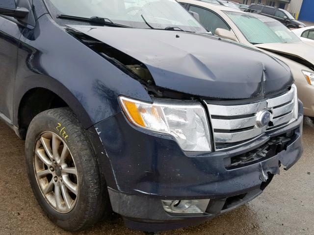 2FMDK38C39BA38101 - 2009 FORD EDGE SEL BLUE photo 9