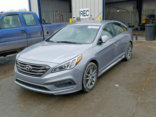 5NPE34AB8FH054579 - 2015 HYUNDAI SONATA SPO GRAY photo 2