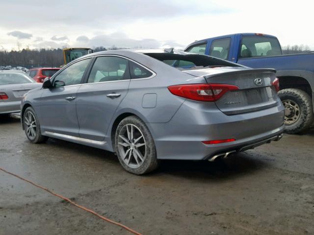 5NPE34AB8FH054579 - 2015 HYUNDAI SONATA SPO GRAY photo 3