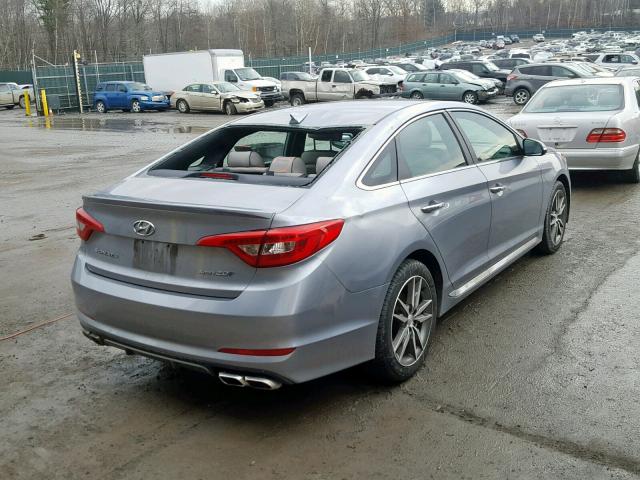 5NPE34AB8FH054579 - 2015 HYUNDAI SONATA SPO GRAY photo 4