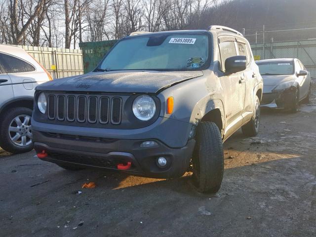 ZACCJBCB1HPF66239 - 2017 JEEP RENEGADE T BLUE photo 2