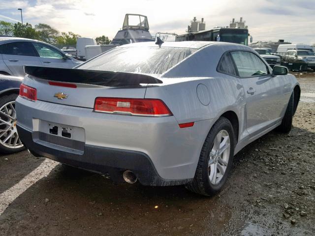 2G1FA1E35E9203004 - 2014 CHEVROLET CAMARO LS SILVER photo 4