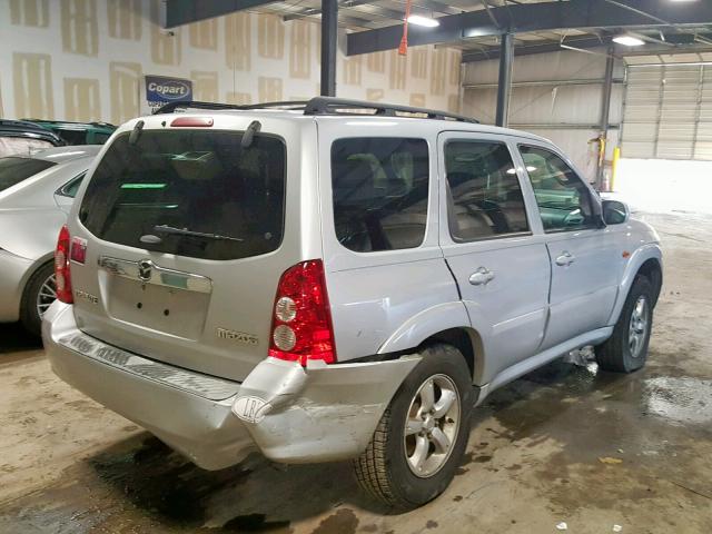 4F2CZ96155KM05144 - 2005 MAZDA TRIBUTE S SILVER photo 4