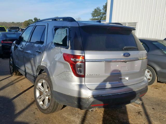 1FM5K7F8XFGC07013 - 2015 FORD EXPLORER L SILVER photo 3