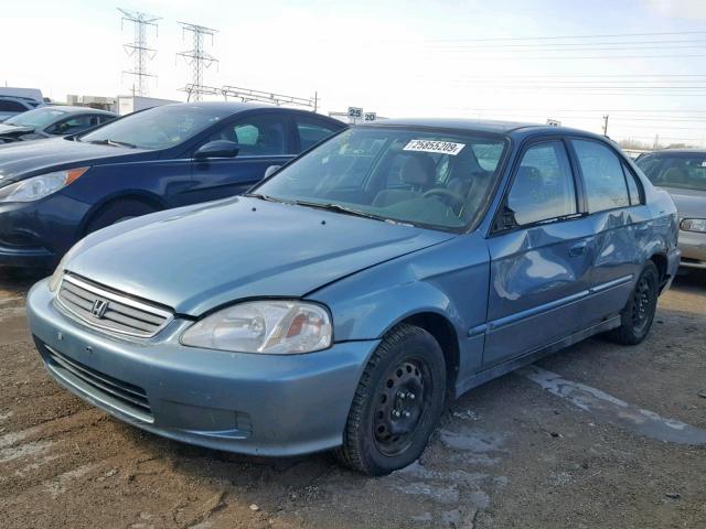 2HGEJ6618YH558158 - 2000 HONDA CIVIC BASE Mavi foto 2