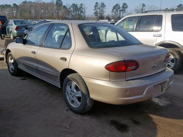 1G1JF524X27166173 - 2002 CHEVROLET CAVALIER L TAN photo 3