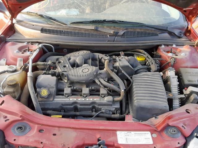 1C3EL46R42N305084 - 2002 CHRYSLER SEBRING LX RED photo 7