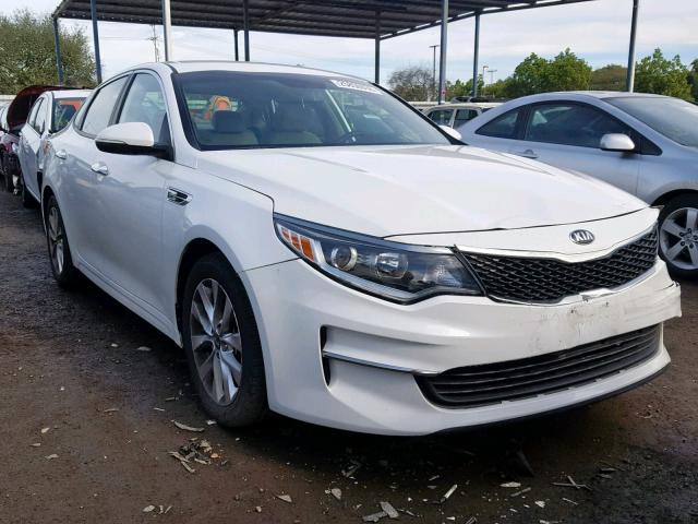 5XXGT4L33GG044795 - 2016 KIA OPTIMA LX WHITE photo 1