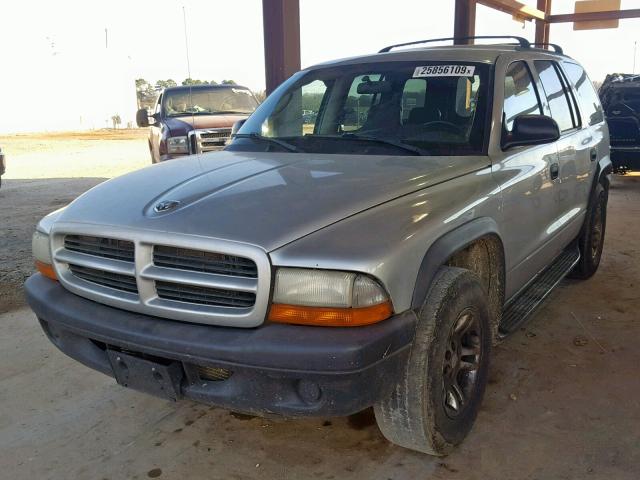 1D4HR38N63F620642 - 2003 DODGE DURANGO SP SILVER photo 2