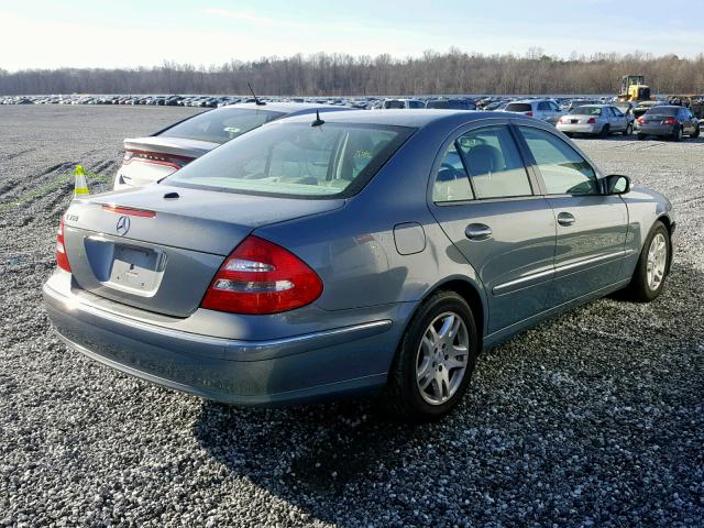 WDBUF56J46A809385 - 2006 MERCEDES-BENZ E 350 BLUE photo 4