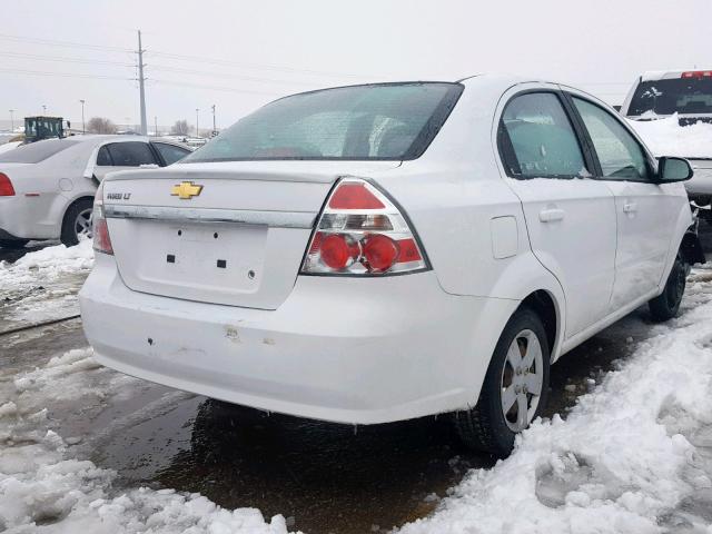 KL1TD5DE3BB232336 - 2011 CHEVROLET AVEO LS WHITE photo 4