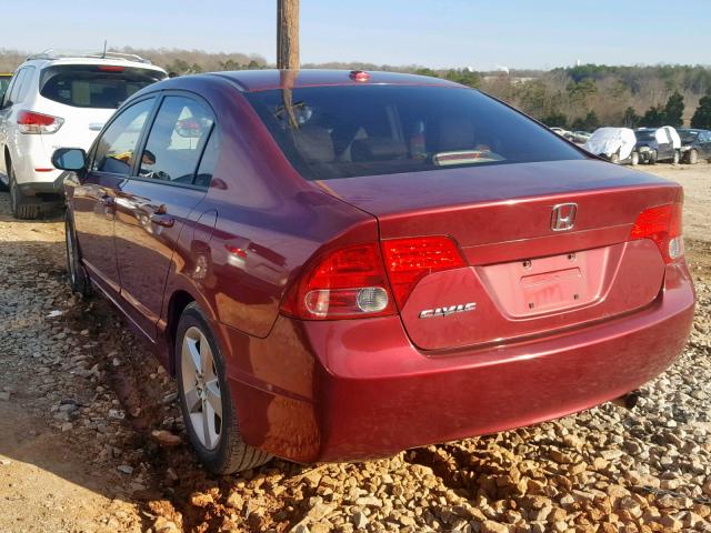 1HGFA16908L117074 - 2008 HONDA CIVIC EXL BURGUNDY photo 3