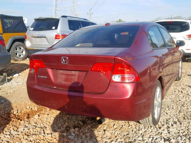 1HGFA16908L117074 - 2008 HONDA CIVIC EXL BURGUNDY photo 4