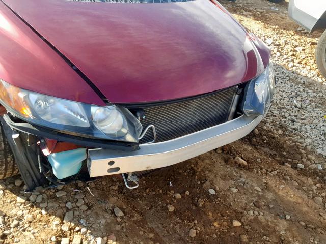 1HGFA16908L117074 - 2008 HONDA CIVIC EXL BURGUNDY photo 9