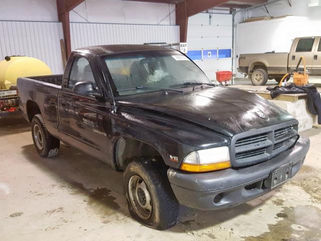 1B7GG26X1YS508357 - 2000 DODGE DAKOTA BLACK photo 1