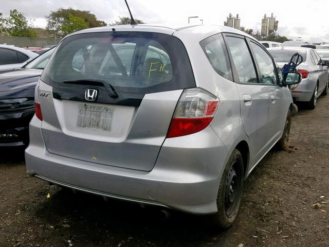 JHMGE8H32DC081406 - 2013 HONDA FIT SILVER photo 4