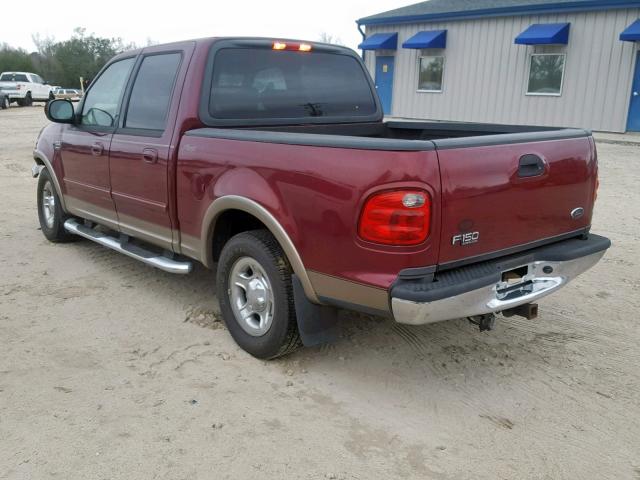 1FTRW07L83KA64172 - 2003 FORD F150 SUPER MAROON photo 3