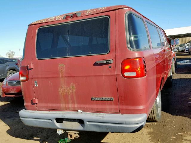 2B5WB35Y0TK182413 - 1996 DODGE RAM WAGON MAROON photo 4