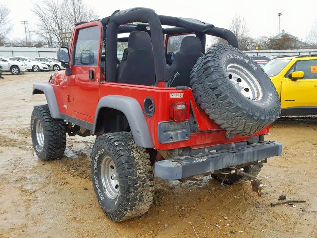 1J4FA69S15P313680 - 2005 JEEP WRANGLER / RED photo 3