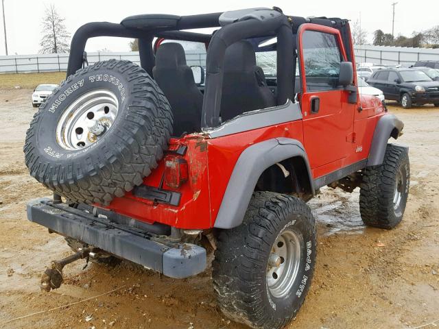 1J4FA69S15P313680 - 2005 JEEP WRANGLER / RED photo 4